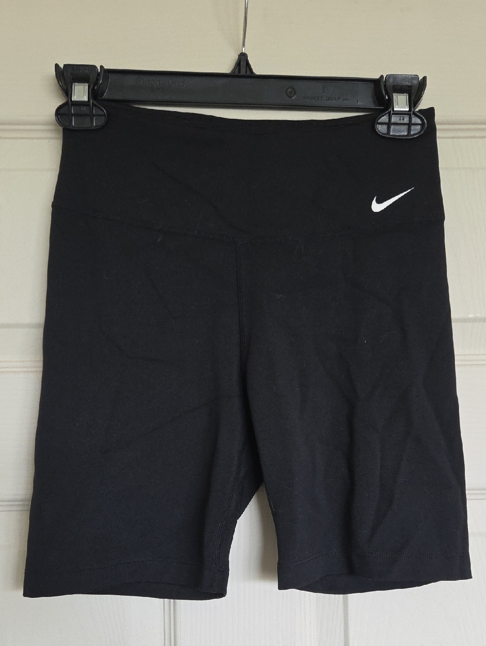 Nike Black Women's Bike Shorts with White Swoosh